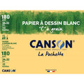 Pochette de 12 feuilles à dessin C à grain 180 g, format 24x32 cm CANSON