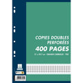 100 copies doubles (400 pages) format 21x29,7cm, séyès 70g blanc