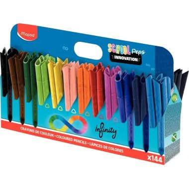 Majuscule Classpack 144 Crayons De Couleur – Mines 3 Mm Résistantes, Pigments Intenses, Idéal École Et Loisirs Créatifs