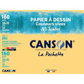Pochette de 12 feuilles à dessin mi-teintes, 160 g, format 24X32 cm couleurs vives CANSON