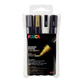 Set de 4 marqueurs Posca pointe moyenne conique PC5M assortis