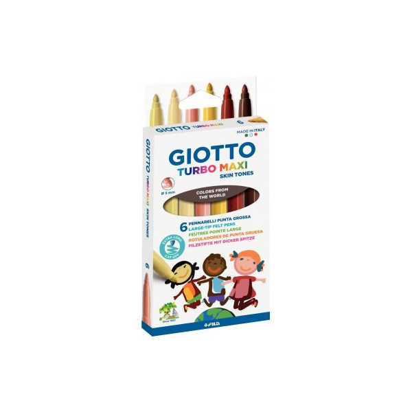 Feutre Giotto Turbo Color Skin Tones 12 pièces sur