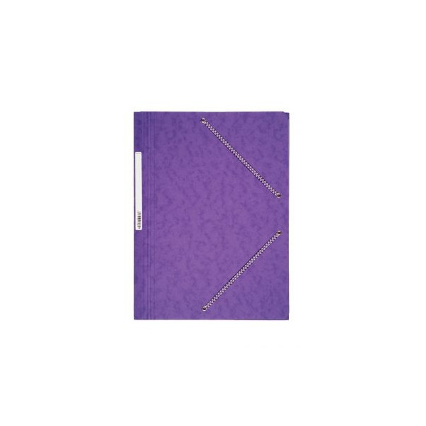 Chemise 3 rabats à élastiques en carte lustrée 5/10ème 350g violet