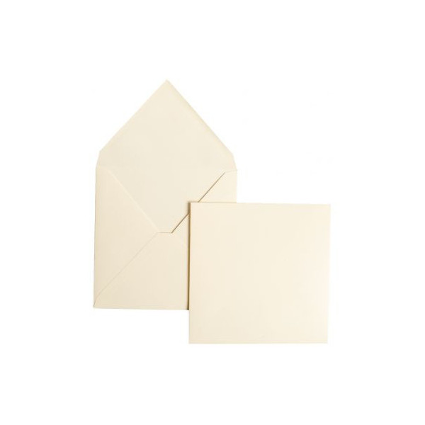 Enveloppe Vergé blanc naturel Pollen Clairefontaine 165x165mm 120 gr 200  unités - Mille et Une Feuilles