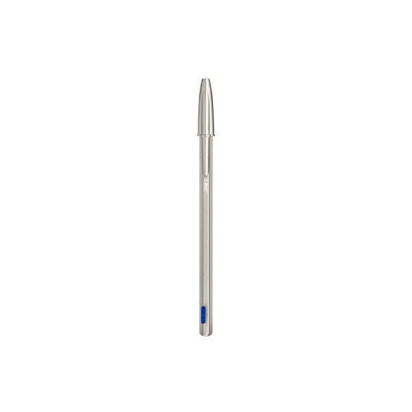 Stylo bille BIC Cristal RE'NEW + 2 recharges bleue