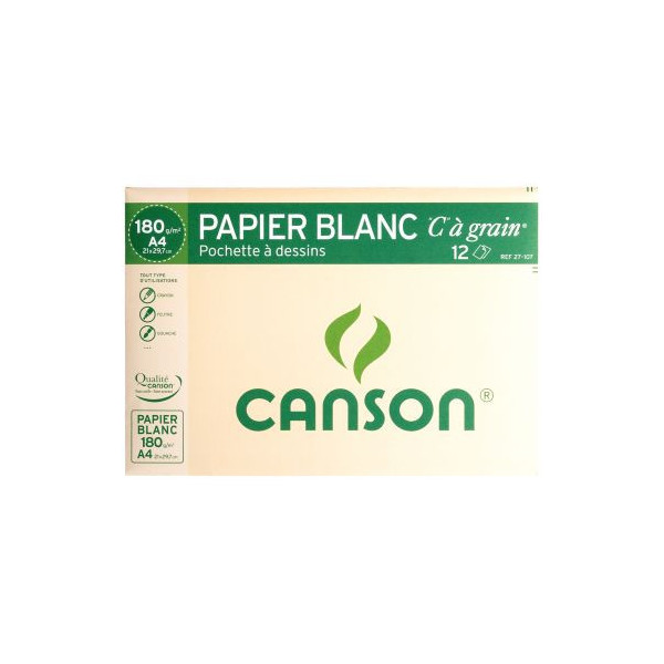 Pochette papier Buvard 125 g/m² 12 feuilles 16 x 21 cm Canson chez Rougier  & Plé