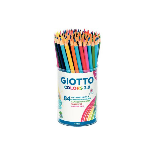 Pot 60 crayons couleur Evolution Bic 18 couleurs assorties