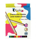 Boîte de 12 crayons de couleurs gros module 8mm