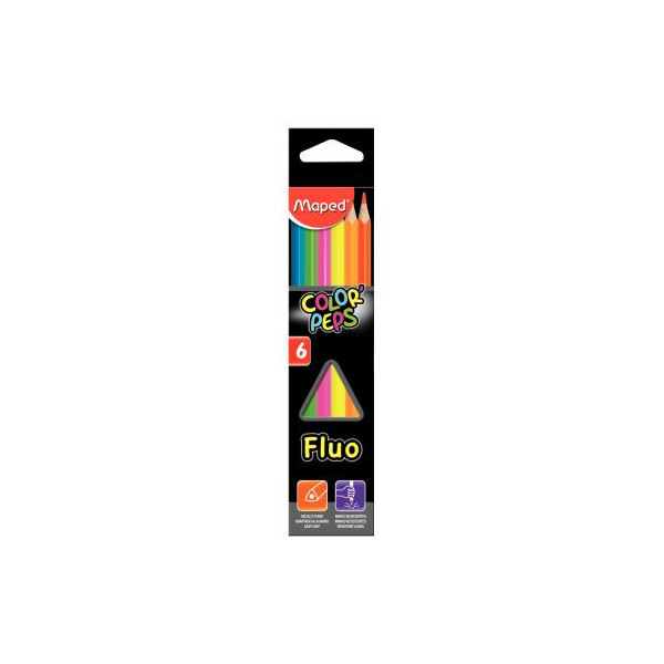 Crayon maquillage fluo: 6 couleurs