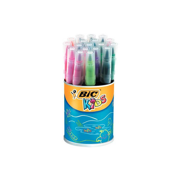 Assortiment de feutres peinture acrylique Plus Color - Pointe 1-2 mm - 18  pcs - Crayons et accessoires de traçage - Achat & prix