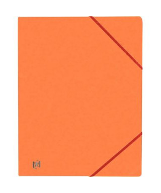 Pochette cartonnée à élastiques orange – Rentrée scolaire