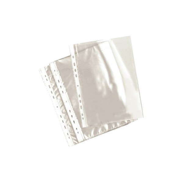 Pack 200 pochettes transparentes perforées Oxford A4 polypropylène lisse  9/100e + 100 offertes
