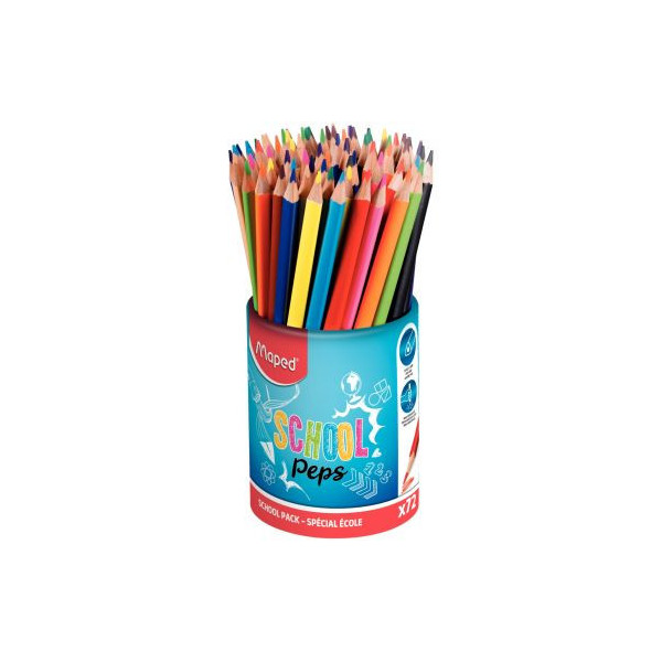 Boîte de 4 crayons de couleurs assortis en cire - paquet de 48 boîtes