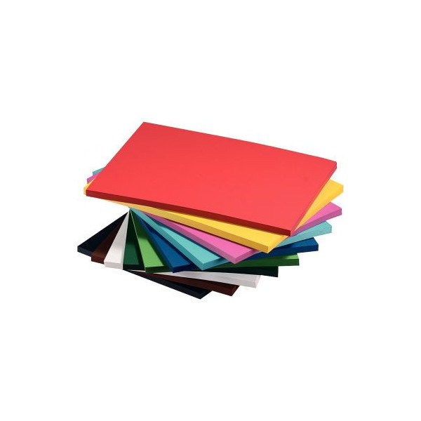 Ramette de 500 feuilles papier couleur 160g A4 coloris assortis