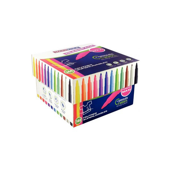 Feutre de coloriage Giotto Maxi Bébé pointe extra-large schoolpack de 36  feutres dessin couleurs assorties
