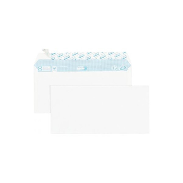 Enveloppe rectangle blanche en papier recyclé