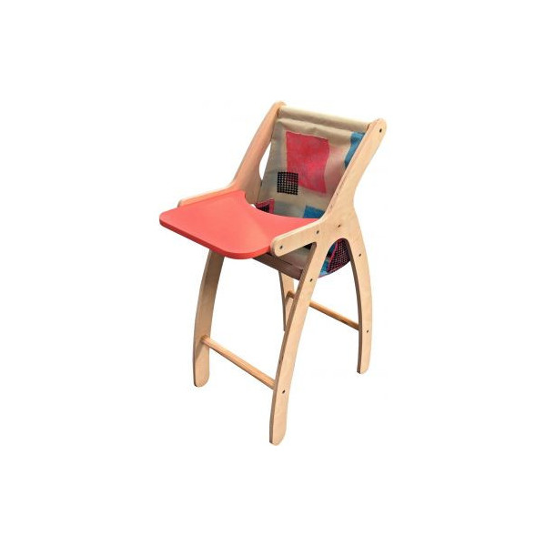Chaise haute en bois pour poupon
