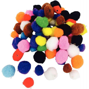 Lot De 100 Pompons Moelleux Multicolores 5 Cm - Pour Loisirs Créatifs, Décoration, Noël, Projets Enfants, Bricolage