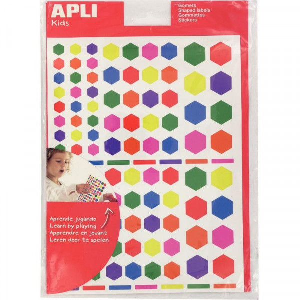 Apli Kids - 624 Gommettes étoiles métallisées - couleurs assorties