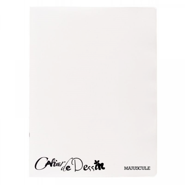Cahier de dessin 16 pages format 17x22 cm papier blanc 90g quadrillé 10x10