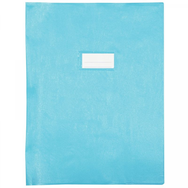 Protège-cahier épaisseur 21/100ème 24x32cm PVC bleu clair