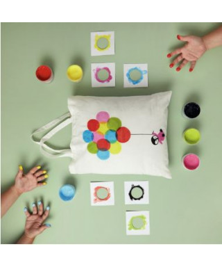 Peinture à doigts pour textile - 6 couleurs - Peinture textile - 10 Doigts