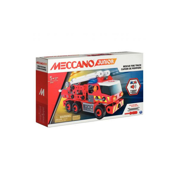 Coffret Véhicules de Secours Meccano - 3 Modèles - 87 Pièces rouge - Meccano