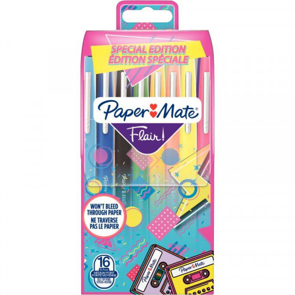 Stylo-feutre Papermate Flair - pointe moyenne - coloris pastel
