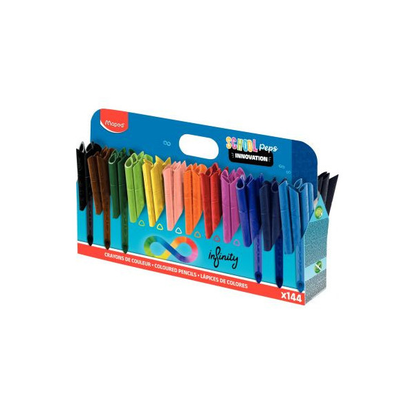 Set 144 Pièces Crayons Coloré Pointe Épaisse Dessins Couleurs Enfants École  Idée