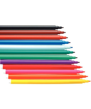 Noris® 320 - Pochette plastique 12 feutres coloriage double pointe 1 mm / 3  mm assortis - Papeterie Michel