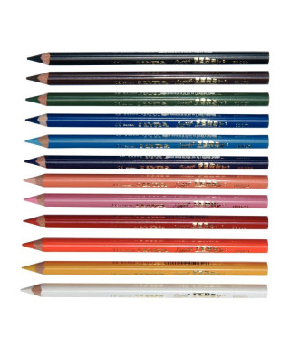 CRAYONS STUDENT Etui 12 crayons plastiques couleurs assorties