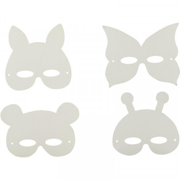 Masques blancs à décorer - Tailles au choix - Masques - 10 Doigts