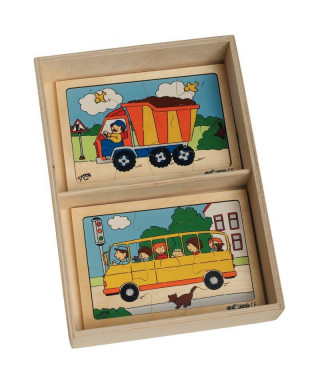 Puzzle en bois avec boîte de rangement