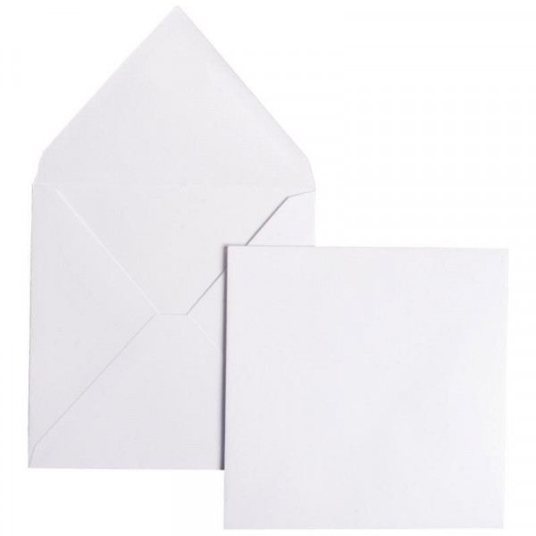 CLAIREFONTAINE Paquet de 20 enveloppes 120g POLLEN 9x14cm. Coloris Blanc ≡  CALIPAGE