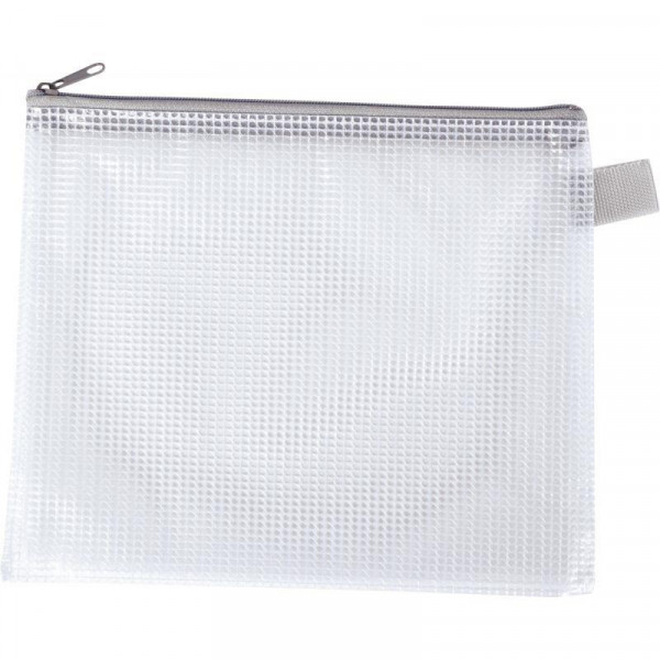 Pochette Zippée 13x17 cm, en PVC renforcé, semi-transparente
