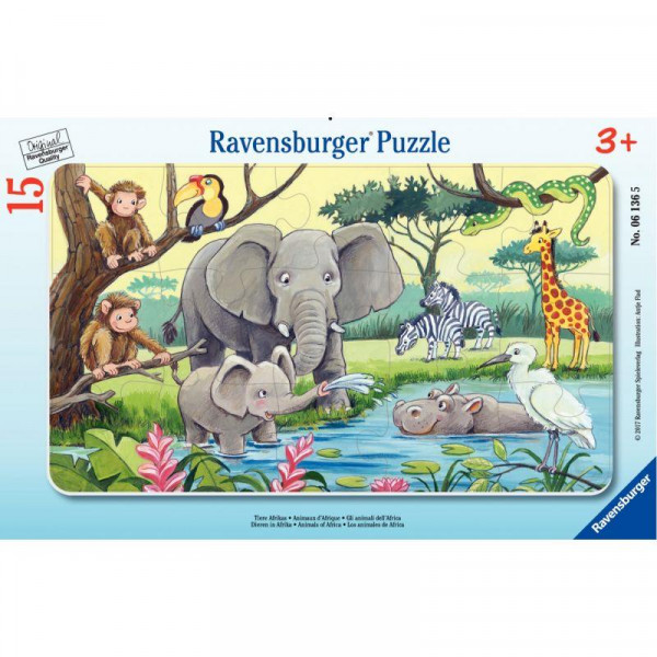 Puzzle cadre 15 p - Les animaux du jardin, Puzzle enfant, Puzzle, Produits