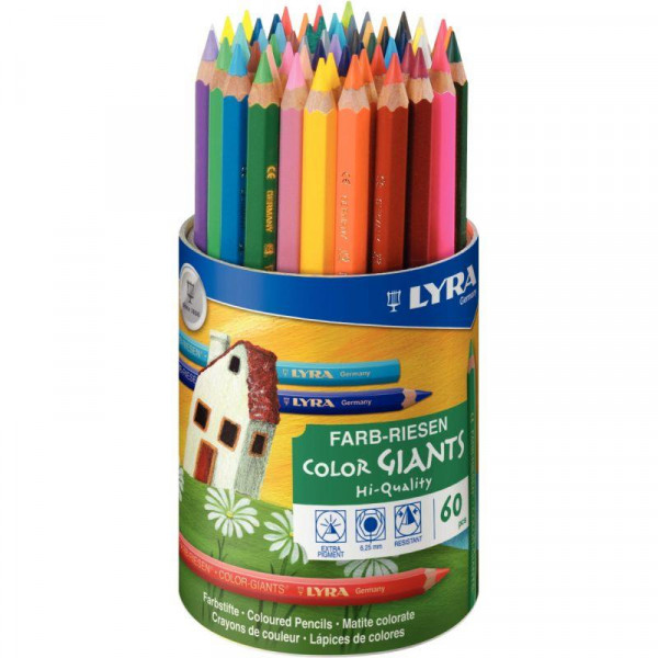 Crayons de couleur GIOTTO Méga - Taille maxi - Crayons de couleur