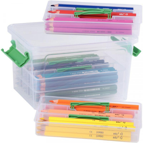 Crayons de couleur JUMBO triangulaires OR et ARGENT, Pot plastique