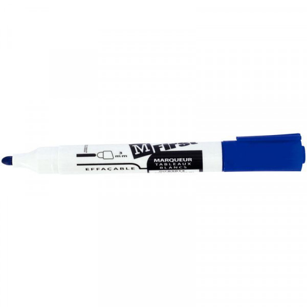 Feutre tableau blanc effaçable à sec pointe ogive moyenne 4mm bleu
