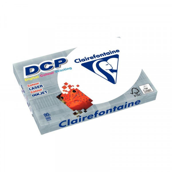 CLAIREFONTAINE Ramette 500 Feuilles Papier DCP 90g A4 210x297 mm Certifié  FSC Blanc x 5 - Ramette de papier - LDLC