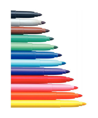 Pot de 48 crayons de couleur triangulaires pointe large assortis