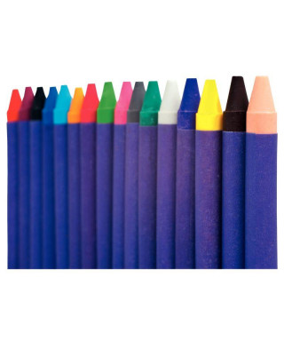Boite de 300 crayons cire 9 cm diamètre 8 mm assortis
