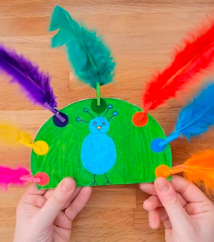 Tuto activité type montessori : Création d'un paon d'organisation spatiale - Ma Rentrée Facile