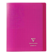 Cahier KOVERBOOK 17x22, 96 pages, seyès 90g, polypro rose - Ma Rentrée Facile