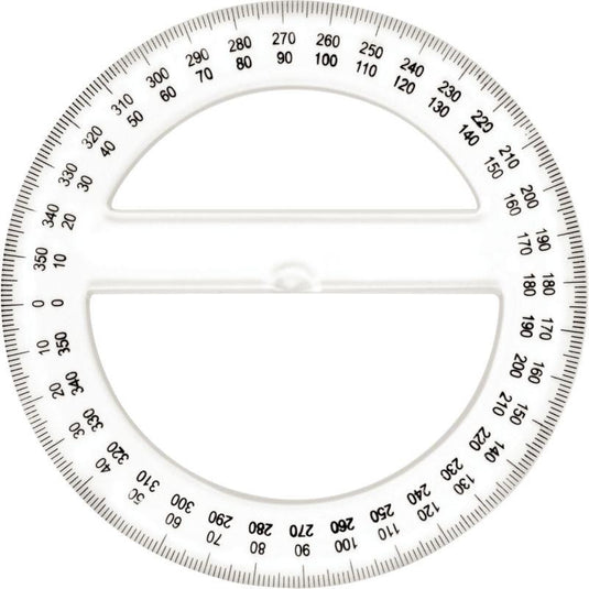 Rapporteur cristal 360° 12cm - Ma Rentrée Facile