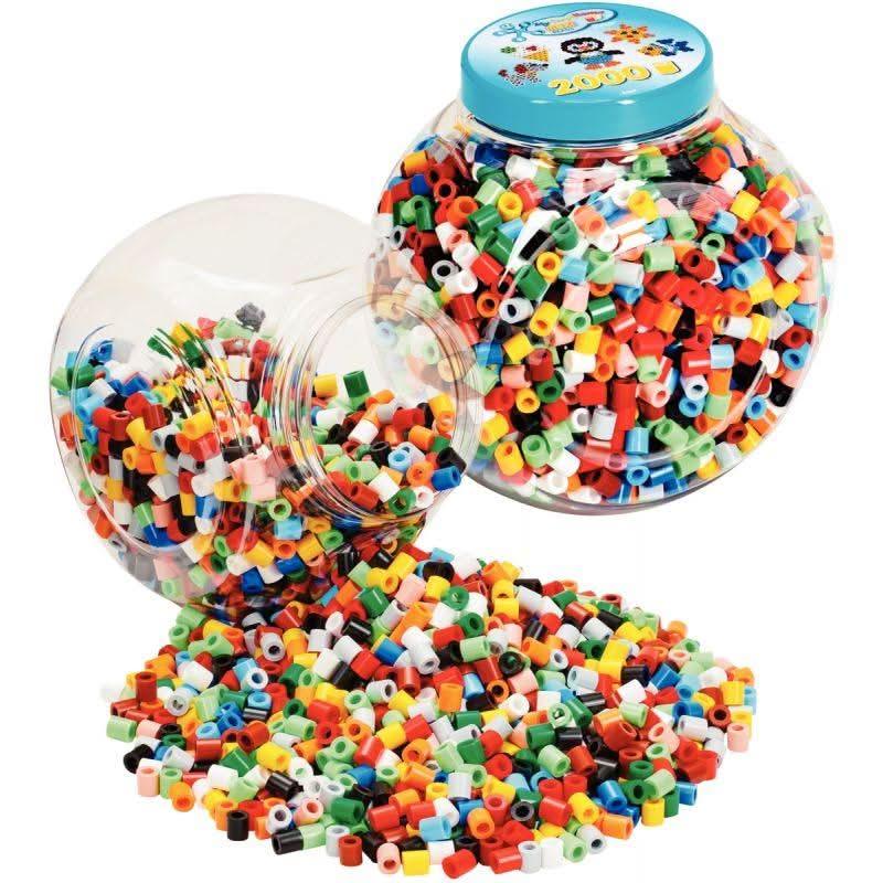 Pot de 2000 perles HAMA Maxi couleurs vives - Ma Rentrée Facile