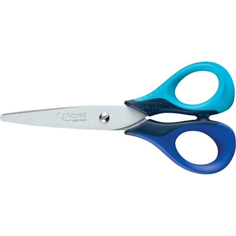Ciseaux bouts ronds 13cm droitier SENSOFT Maped, coloris aléatoires - Ma Rentrée Facile
