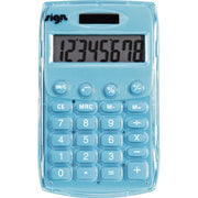 Calculatrice de Poche 8 chiffres SIGN bleue - Ma Rentrée Facile