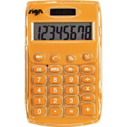 Calculatrice de Poche 8 chiffres SIGN Orange - Ma Rentrée Facile
