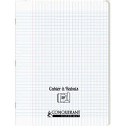 Cahier 24x32, 48 pages,seyès, couverture polypro avec 2 rabats incolore, Conquérant - Ma Rentrée Facile
